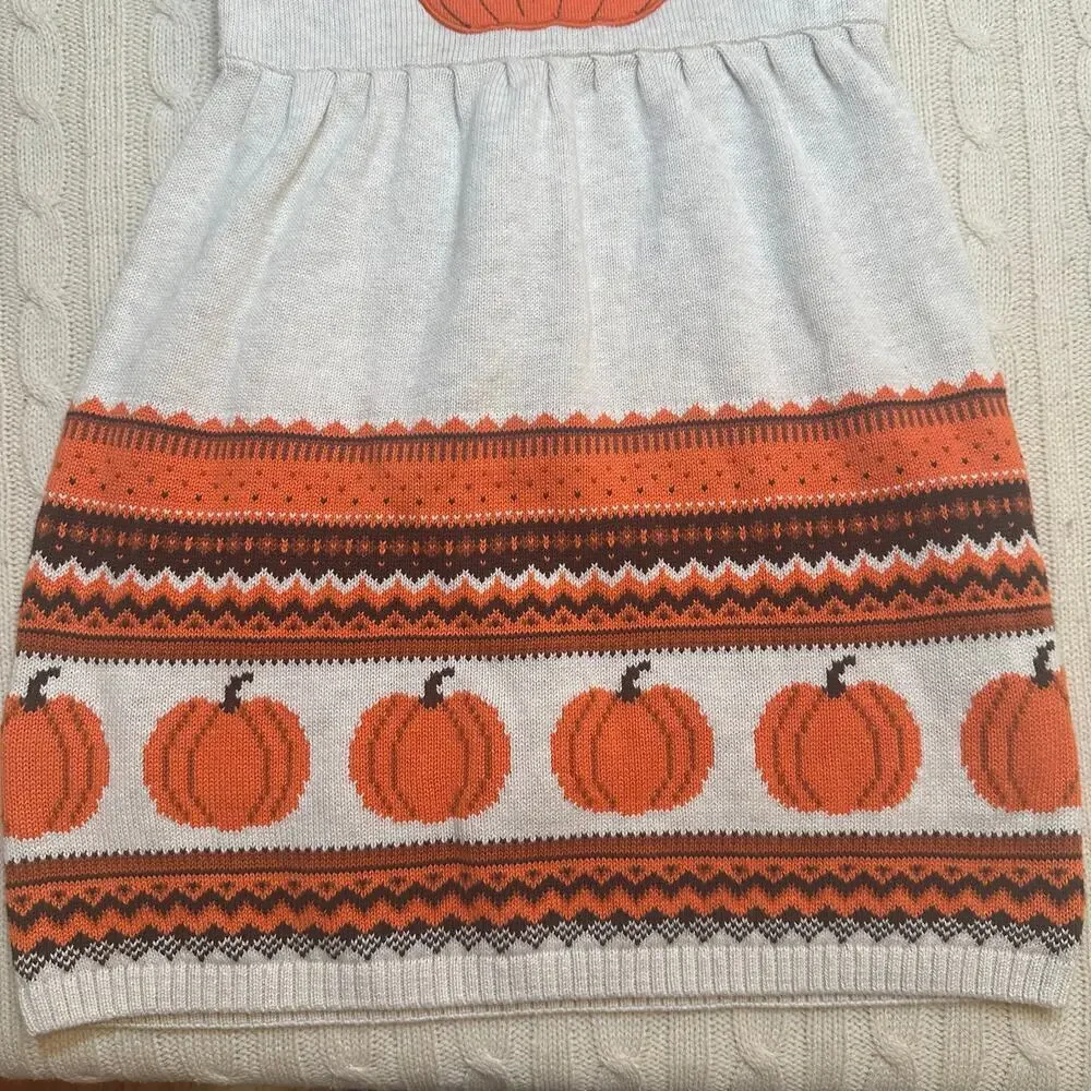 New Gymboree Pumpkin Knit Sweater Dress sz 4T